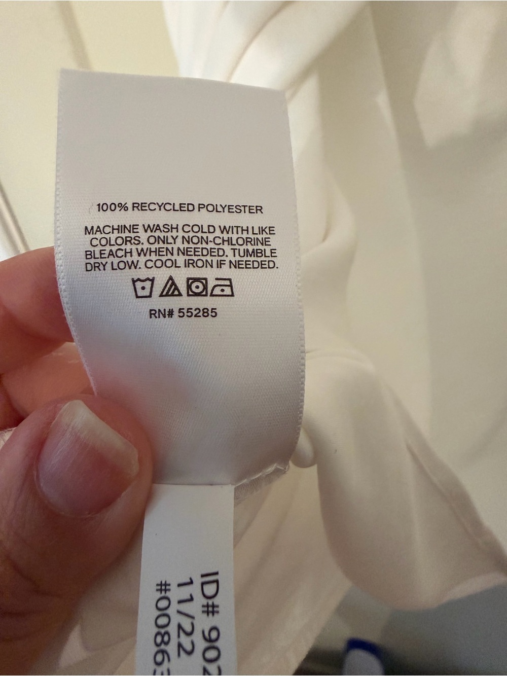 Express White Asymmetric Draped blouse - Picture 4 of 7